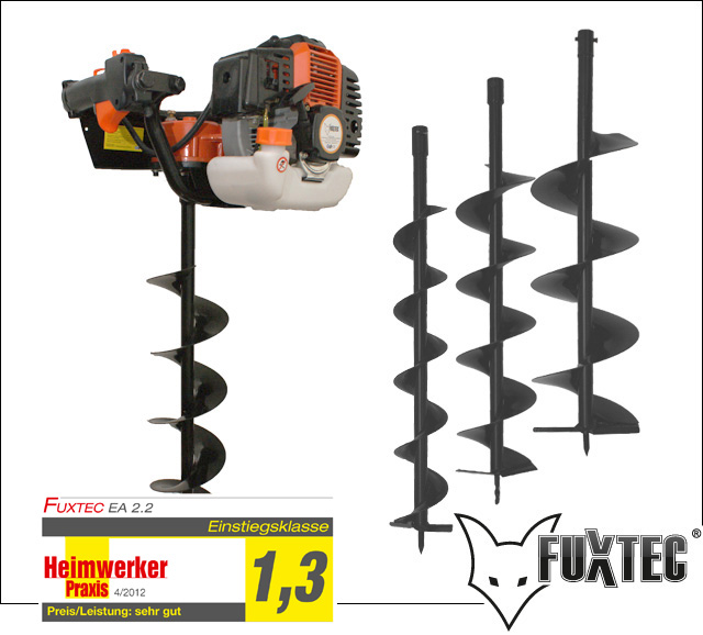 BENZIN ERDBOHRER SET Erdbohrgerät Erdlochbohrer Pfahlbohrer EISBOHRER